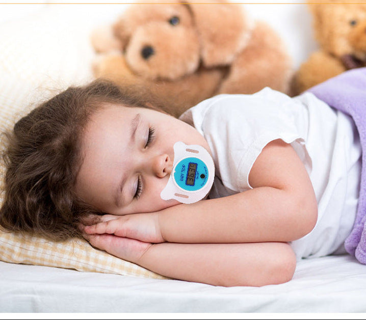 Baby pacifier digital thermometer